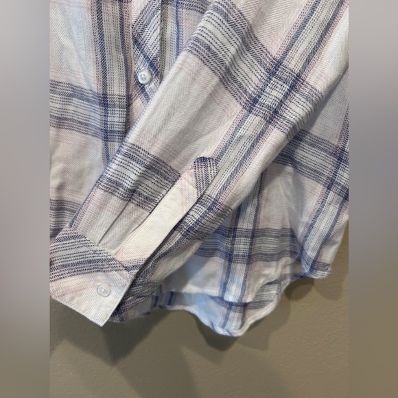 Rails Revolve Hunter White Coast Blush Plaid Button Up Size S #100-550-186 EUC - Picture 6 of 14